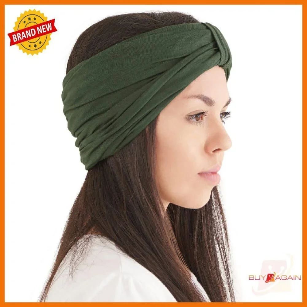 Chunky Turban Headband Headwrap Rayon Chemo Hat Natural Hair